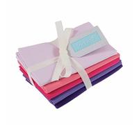 Trimits Fat Quarter Fabric Pack - Multicoloured Plain Design Quilting Fabric - per Pack