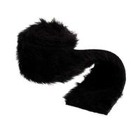 Trimits Faux Fur Trim, Black, 2m x 80mm, 100% Polyester