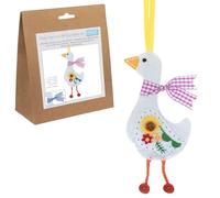 Trimits Felt Decoration Kit - Spring Duck (7.5 x 16.5cm) with Pre-Cut Felt Shapes, Stuffing, Thread, Sequins, Beads, Needles, Ribbon and Instructions - Ideal for Beginners and Younger Crafters.