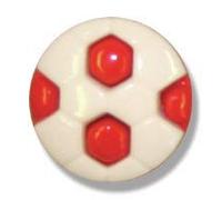 Trimits - Football Button - White and Red - Pack 5