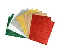 Trimits Glitter Acrylic Felt - 30X23Cm, Assorted Christmas Colours, 12 Pieces, Ideal For Festive Crafts & Decorations