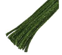 Trimits Glitter Chenille Pipe Cleaners, Green, 30cm x 6mm