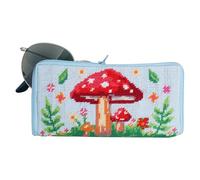 Trimits Half Stitch Tapestry Kit, Printed Canvas, Threads, Needle & Instructions, Glasses Case, Toadstool