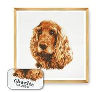 Trimits Large Counted Cross Stitch Kit (Frame Not Included), Cocker Spaniel,36 x 36cm/14 x 14in
