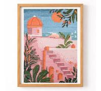 Trimits Large Counted Cross Stitch Kit - Holiday Design on 11 Count Aida (25.4 x 34.2cm) with Thread, Needle, Colour-Coded Chart and Instructions - for advancing Cross-Stitch Skills.