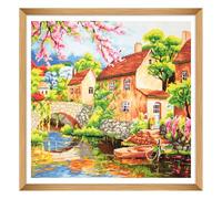Trimits Large Cross Stitch Kits - Counted Embroidery Needlework for Adults Beginners Kids, Christmas Gifts Wall Art, (Frame Not Included) 14 Count, Home