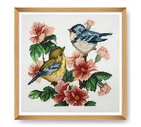 Trimits Large Cross Stitch Kits - Counted Embroidery Needlework for Adults Beginners Kids, Christmas Gifts Wall Art (Frame Not Included), 11 Count, Bird