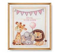 Trimits Large Cross Stitch Kits - Counted Embroidery Needlework for Adults Beginners Kids, Christmas Gifts Wall Art (Frame Not Included), 11 Count, Baby