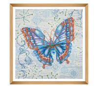 Trimits Large Cross Stitch Kits - Counted Embroidery Needlework for Adults Beginners Kids, Christmas Gifts Wall Art (Frame Not Included), 11 Count, Papillon