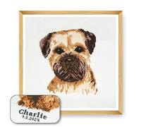 Trimits Large Cross Stitch Kits - Counted Embroidery Needlework for Adults Beginners Kids, Christmas Gifts Wall Art (Frame Not Included), 11 Count, Border Terrier