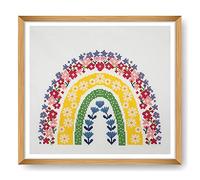 Trimits Large Cross Stitch Kits - Counted Embroidery Needlework for Adults Beginners Kids, Christmas Gifts Wall Art (Frame Not Included), 11 Count, Rainbow