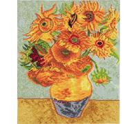 Trimits Large Cross Stitch Kits - Counted Embroidery Needlework for Adults Beginners Kids, Christmas Gifts Wall Art (Frame Not Included), 11 Count, Autumn Bloom