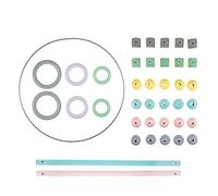 Trimits Macramé Starter Pack, Smooth Birch Wood, Pastel Colours, Pack of 39 Pieces, Small