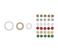 Trimits Macramé Wooden Accessories Starter Pack: Christmas: 33 Pieces in Natural Trimits Natural