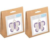 Trimits Make Your Own Macramé Decoration Kit, Butterfly (Pack of 2)