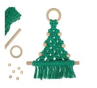 Trimits Make Your Own Macramé Decoration Kit, Festive Green Tree