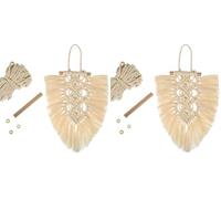 Trimits Make Your Own Macramé Decoration Kit, Natural Feather (Pack of 2)