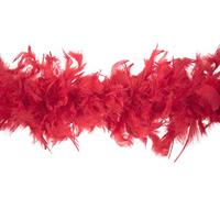 Trimits Marabou Feather Boa Fancy Dress for Parties, Festivals, Pride, Hen Do, Stag Do, Halloween, Christmas, Red, 1.8m x 12cm
