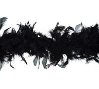Trimits Marabou Feather Boa Fancy Dress for Parties, Festivals, Pride, Hen Do, Stag Do, Halloween, Christmas, Black, 1.8m x 12cm