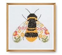 Trimits Mini Counted Cross Stitch Kits, 13 x 13cm (5 x 5in), Bee