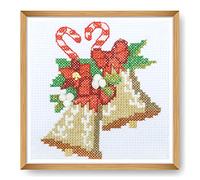 Trimits Mini Counted Cross Stitch Kits, 13 x 13cm (5 x 5in), Bells & Foliage