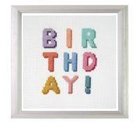 Trimits Mini Counted Cross Stitch Kits, 13 x 13cm (5 x 5in), Birthday