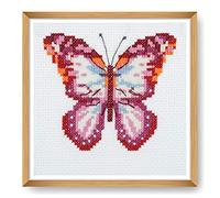 Trimits Mini Counted Cross Stitch Kits, 13 x 13cm (5 x 5in), Butterfly & Bug