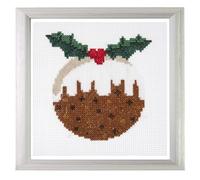 Trimits Mini Counted Cross Stitch Kits, 13 x 13cm (5 x 5in), Christmas Pud