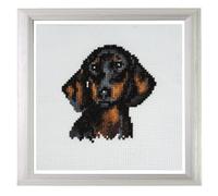 Trimits Mini Counted Cross Stitch Kits, 13 x 13cm (5 x 5in), Dachshund