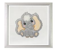 Trimits Mini Counted Cross Stitch Kits, 13 x 13cm (5 x 5in), Elephant