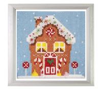 Trimits Mini Counted Cross Stitch Kits, 13 x 13cm (5 x 5in), Gingerbread House
