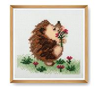Trimits Mini Counted Cross Stitch Kits, 13 x 13cm (5 x 5in), Hedgehog