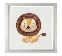 Trimits Mini Counted Cross Stitch Kits, 13 x 13cm (5 x 5in), Lion