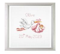 Trimits Mini Counted Cross Stitch Kits, 13 x 13cm (5 x 5in), New Baby