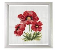 Trimits Mini Counted Cross Stitch Kits, 13 x 13cm (5 x 5in), Poppies