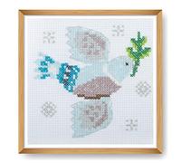 Trimits Mini Counted Cross Stitch Kits, 13 x 13cm (5 x 5in), Scandi Dove