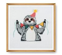 Trimits Mini Counted Cross Stitch Kits, 13 x 13cm (5 x 5in), Sloth