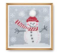 Trimits Mini Counted Cross Stitch Kits, 13 x 13cm (5 x 5in), Snowman