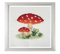 Trimits Mini Counted Cross Stitch Kits, 13 x 13cm (5 x 5in), Toadstool