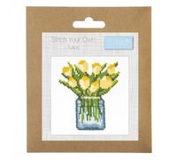Trimits Mini Counted Cross Stitch Kits, 13 x 13cm (5 x 5in), Tulips