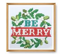 Trimits Mini Counted Cross Stitch Kits, 13 x 13cm (5 x 5in), Wreath