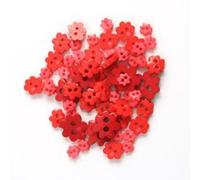 Trimits Mini Flowers Button Pack - Red, 4mm to 10mm