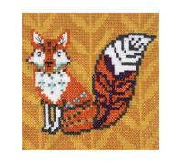 Trimits Mini Fox Cross Stitch Kit 13 x 13 cm