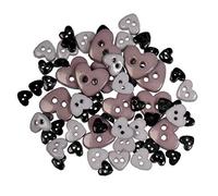 Trimits Mini Hearts Buttons - Black