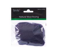 TRIMITS Natural 100% Wool Roving for Needle Felting 10g - Plum