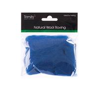TRIMITS Natural 100% Wool Roving for Needle Felting 10g - Sapphire