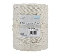 Trimits Natural Crafting Cotton Twisted Macramé Cord, 3mm x 525m