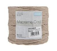 Trim: Macramé Cord: Cotton: 87m x 4mm: 0.5kg: Beige Groves & Thames Multi One Size