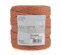 Trim: Macramé Cord: Cotton: 87m x 4mm: 0.5kg: Burnt Orange Groves & Thames Multi One Size