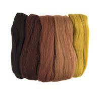 Trimits Natural Felting Roving Wool, Assorted Autumnal, 50 g